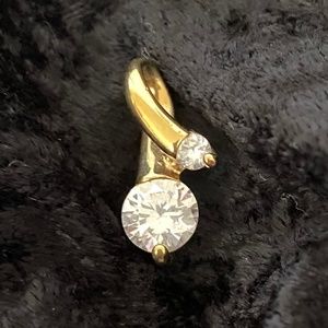 Gold and CZ Pendant